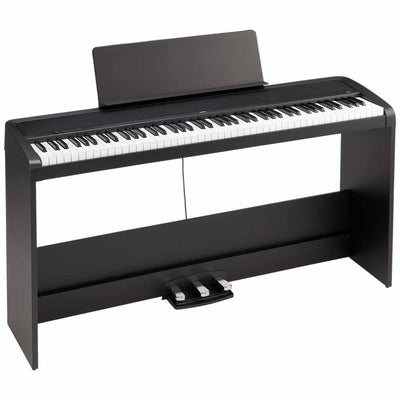 Korg B2+SP 88-Key Portable Digital Piano with Stand and Pedals in Black