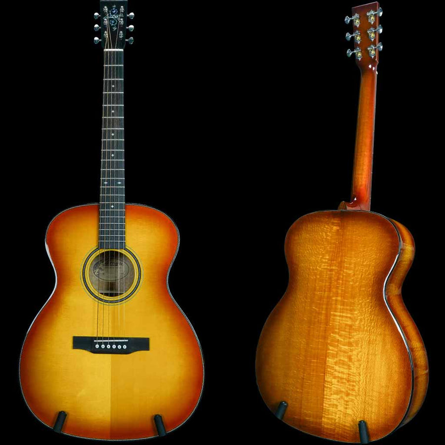 Larrivee OM-44 Silver Oak Custom Acoustic Guitar in Iced Tea Burst