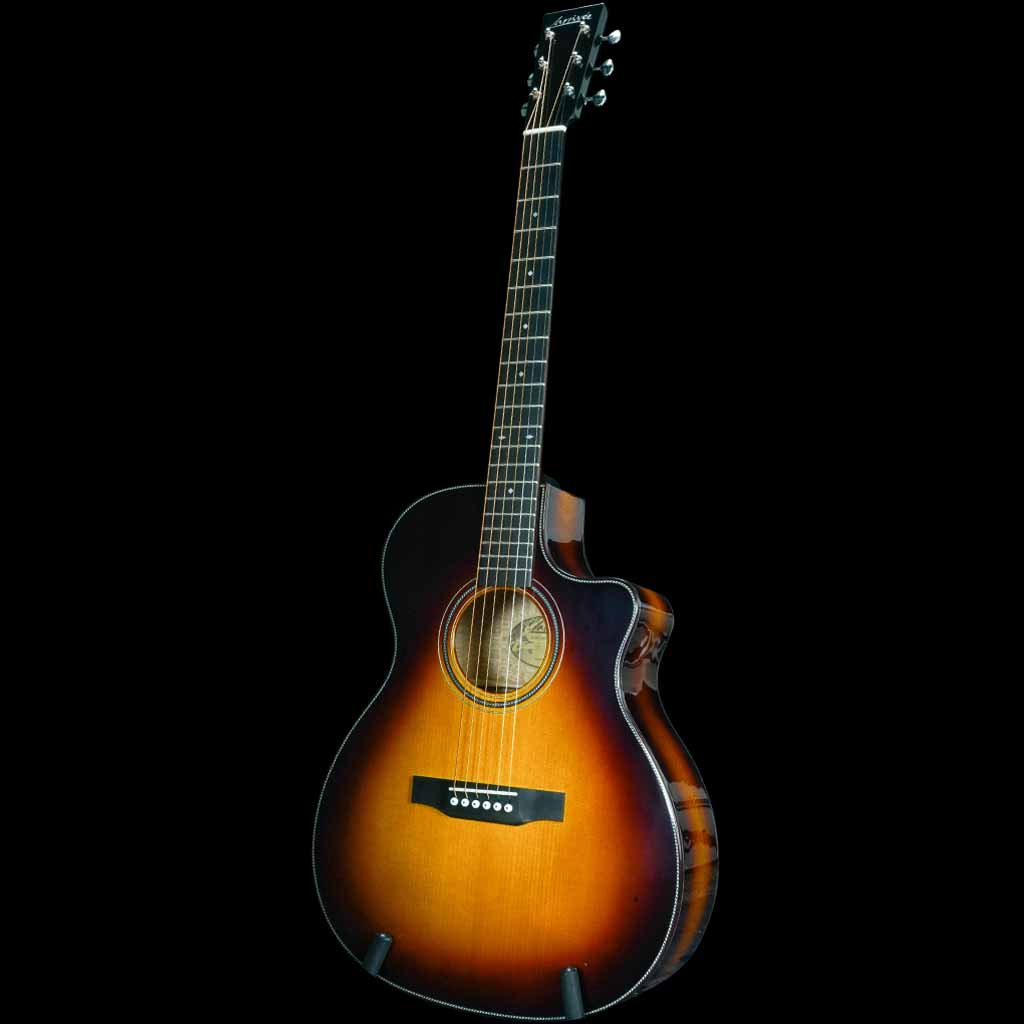 Larrivee OMV-44 Silver Oak Custom Acoustic Guitar in Tobacco Sunburst