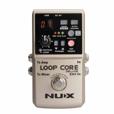 NUX Loop Core Deluxe EFX Pedal Overhead View