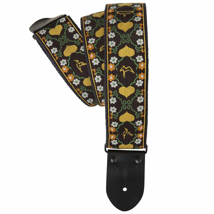 Paul Reed Smith 2.5" Retro Guitar Strap in Floral Yellow