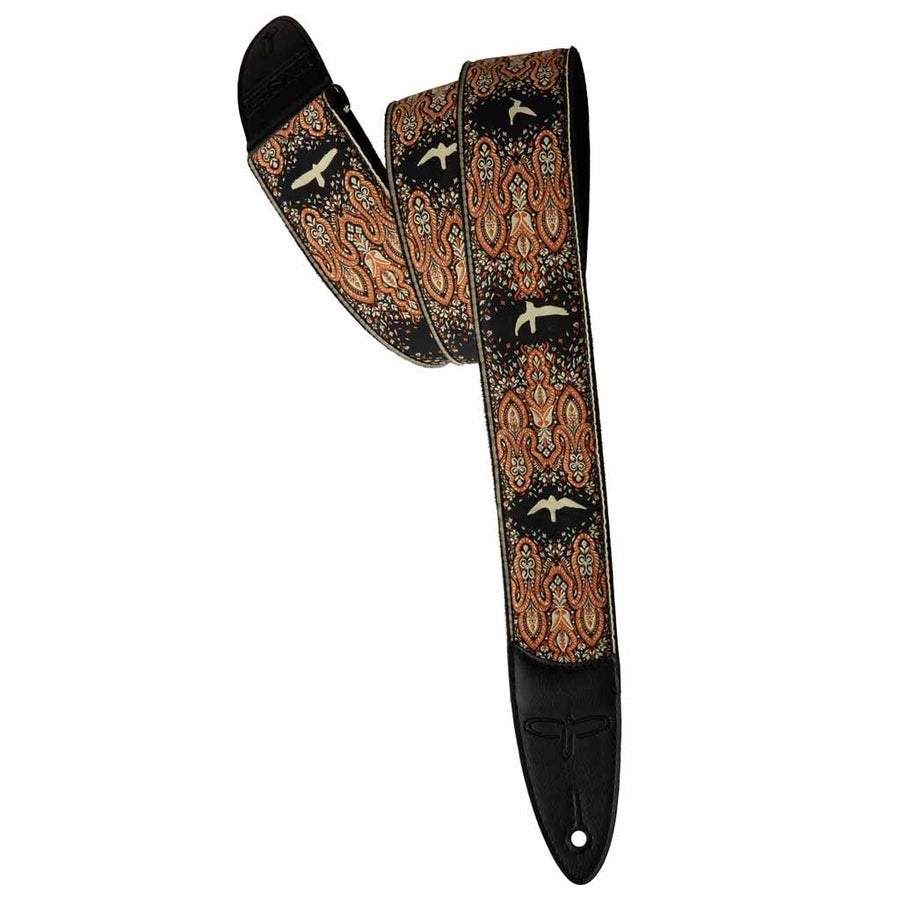 Paul Reed Smith Custom Jacquard Birds Fleur Guitar Strap in Peach