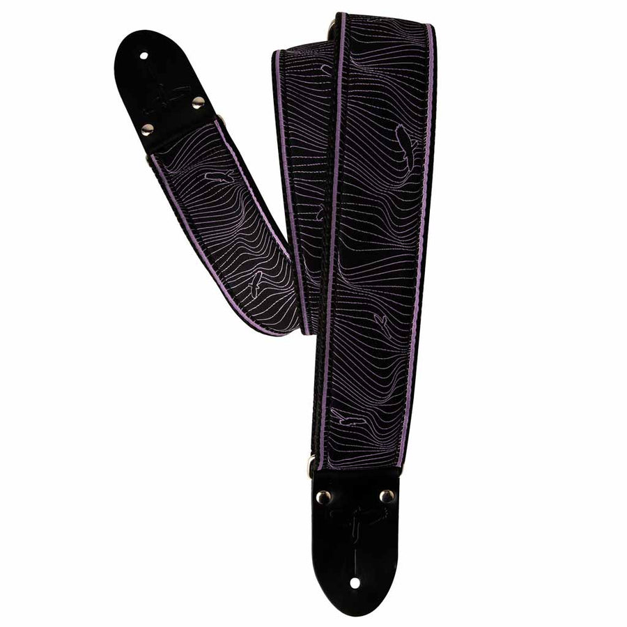 Paul Reed Smith 2" Deluxe Retro Custom Jacquard Guitar Strap in Violet Pulsar Birds