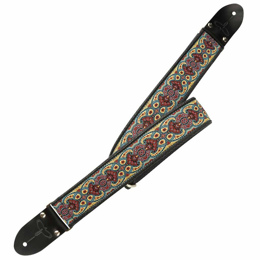 Paul Reed Smith 2" Retro Deluxe Jacquard Guitar Strap in Black and Red