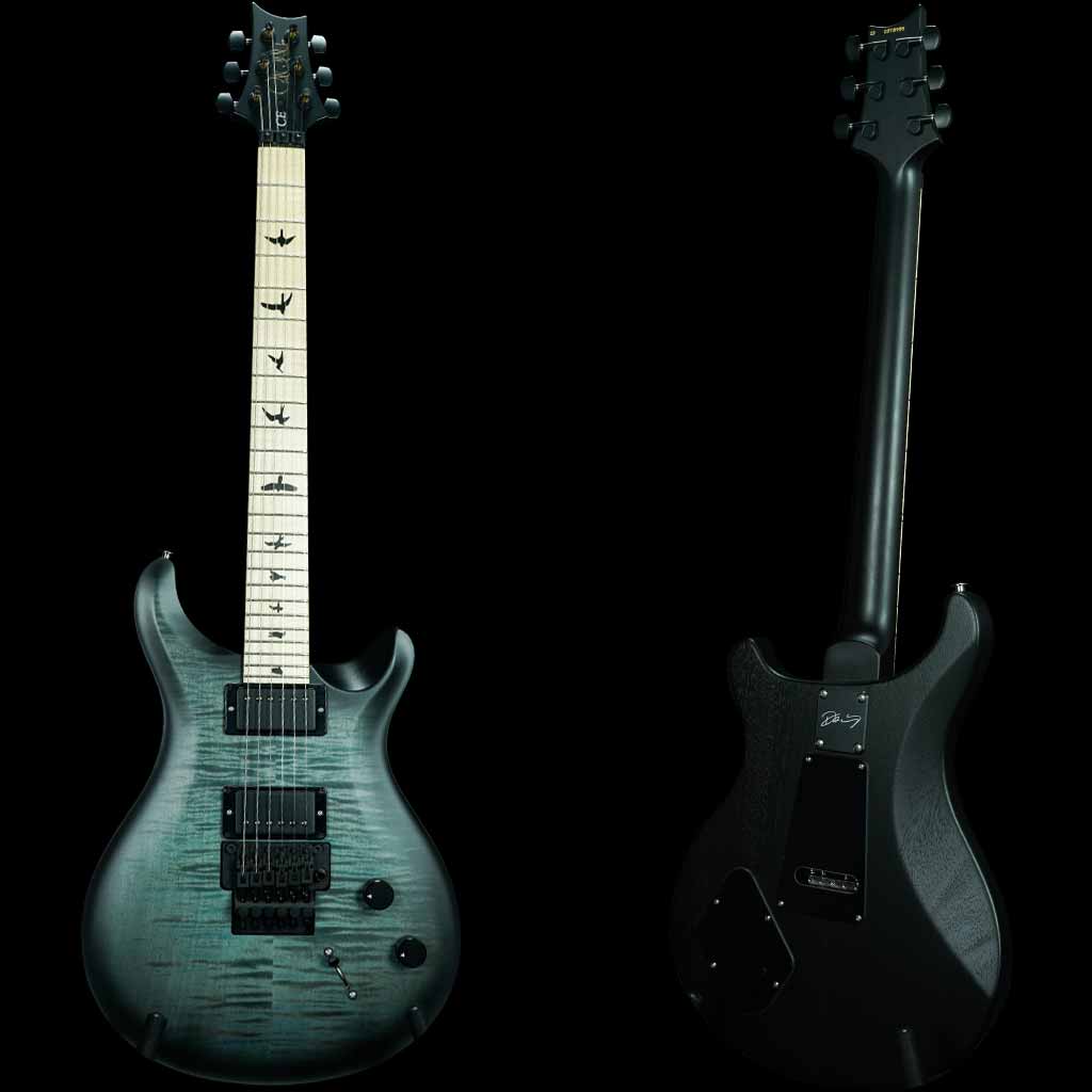 Paul Reed Smith Dustie Waring CE 24 Electric Guitar in Faded Blue Wraparound Smokeburst