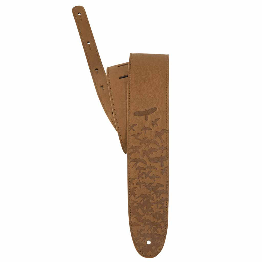 Paul Reed Smith 2.5" Leather Bird Swarm Guitar Strap in Tan