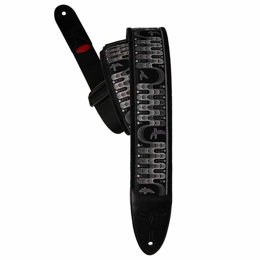 Paul Reed Smith 2.4" Padded Custom Jacquard Guitar Strap with FLASH in Wavelength Charcoal