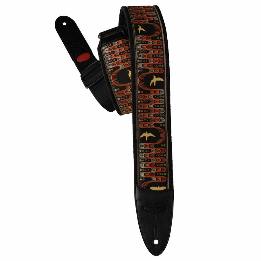 Paul Reed Smith 2.4" Padded Custom Jacquard Guitar Strap with FLASH in Wavelength Red