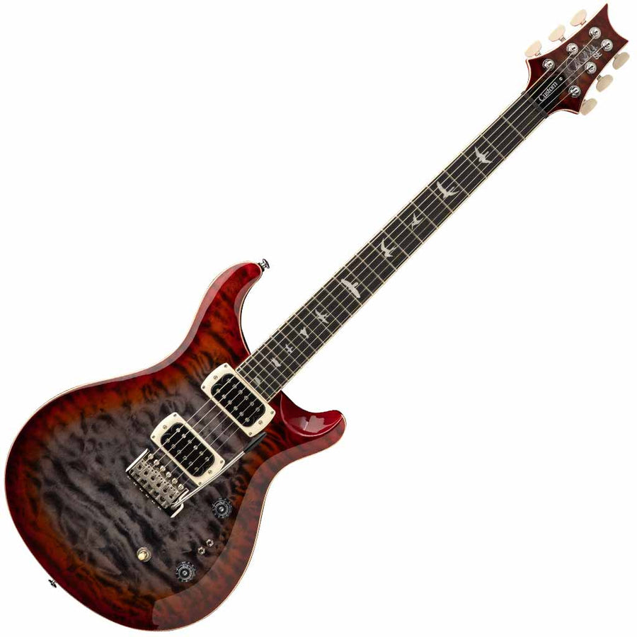 PRS SE Custom 24-08 Quilt Electric Guitar in Charcoal Cherry Burst