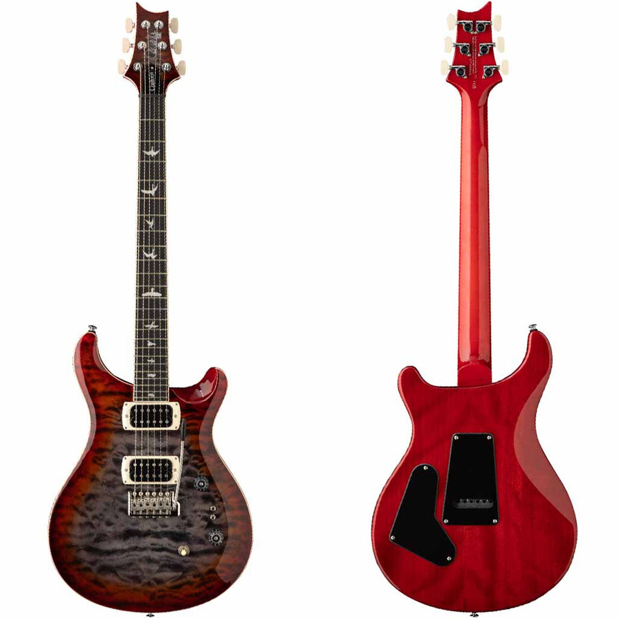 PRS SE Custom 24-08 Quilt Electric Guitar in Charcoal Cherry Burst