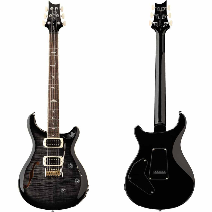 PRS SE Custom 24 Semi-Hollow Piezo Electric Guitar in Charcoal Burst