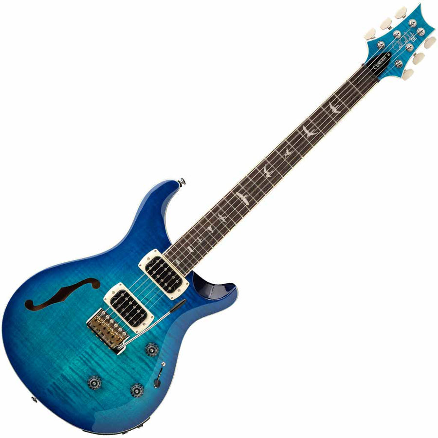 PRS SE Custom 24 Semi-Hollow Piezo Electric Guitar in Lake Blue