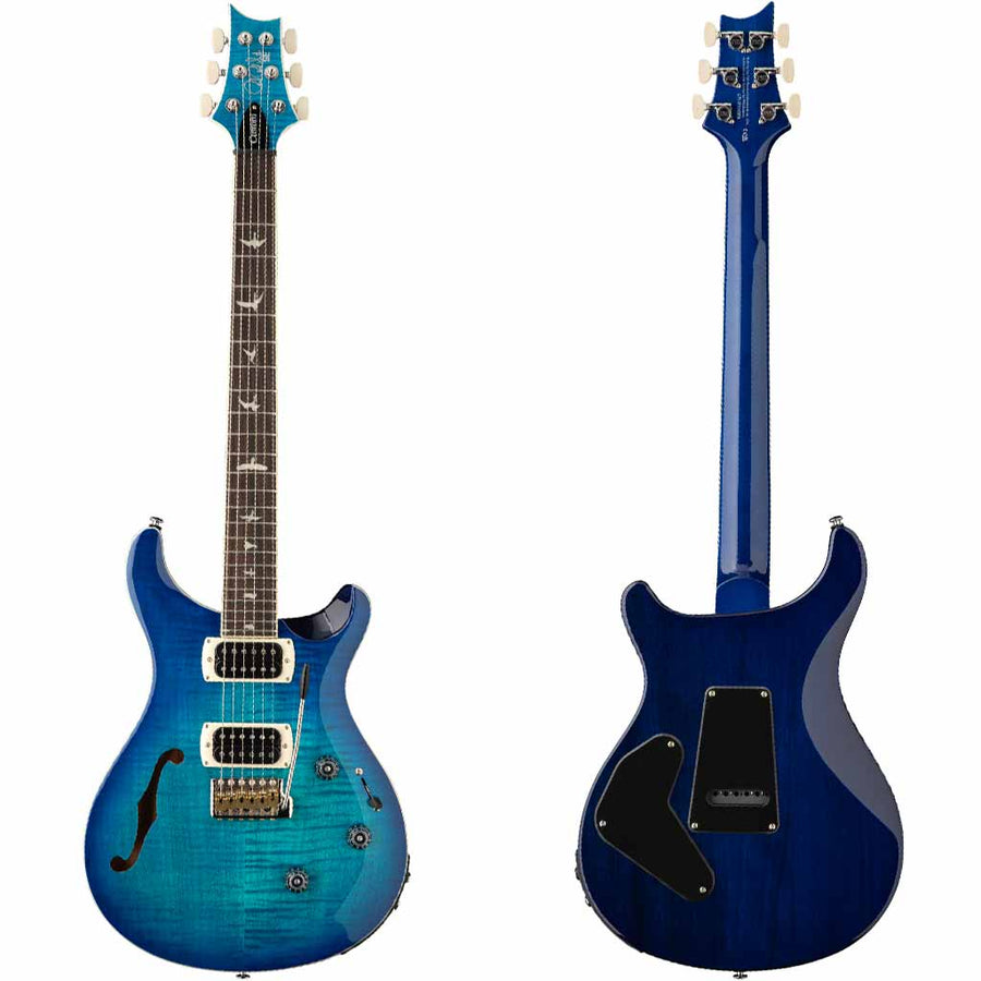 PRS SE Custom 24 Semi-Hollow Piezo Electric Guitar in Lake Blue