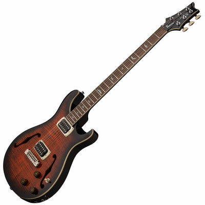 PRS SE Ed Sheeran Hollowbody I Piezo Baritone Electric Guitar in Orange Tiger Smokeburst