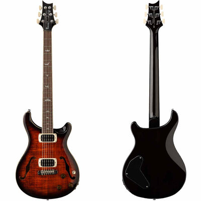 PRS SE Ed Sheeran Hollowbody I Piezo Baritone Electric Guitar in Orange Tiger Smokeburst