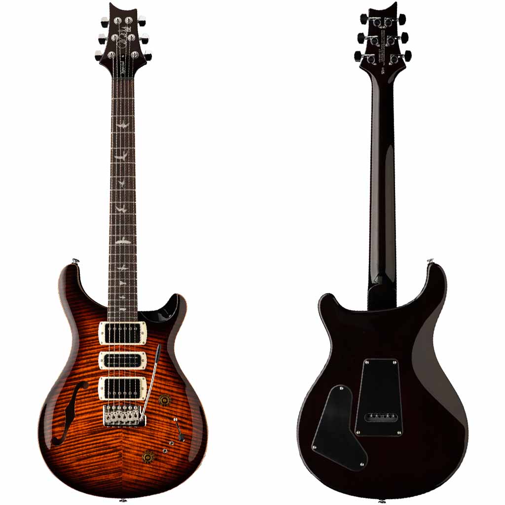 Paul Reed Smith SE Special Semi-Hollow Electric Guitar in Orange Tiger Smokeburst