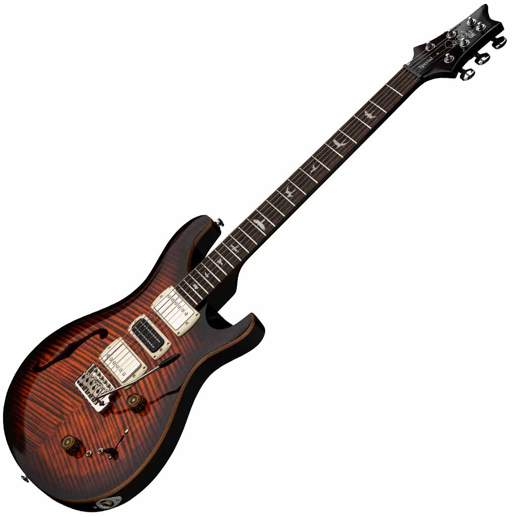Paul Reed Smith SE Special Semi-Hollow Electric Guitar in Orange Tiger Smokeburst