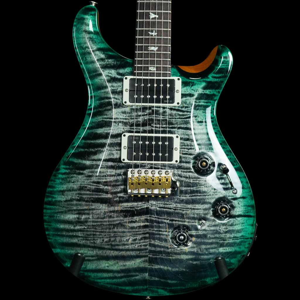PRS Custom 24 Piezo Electric Guitar in Charcoal Abalone Edgeburst