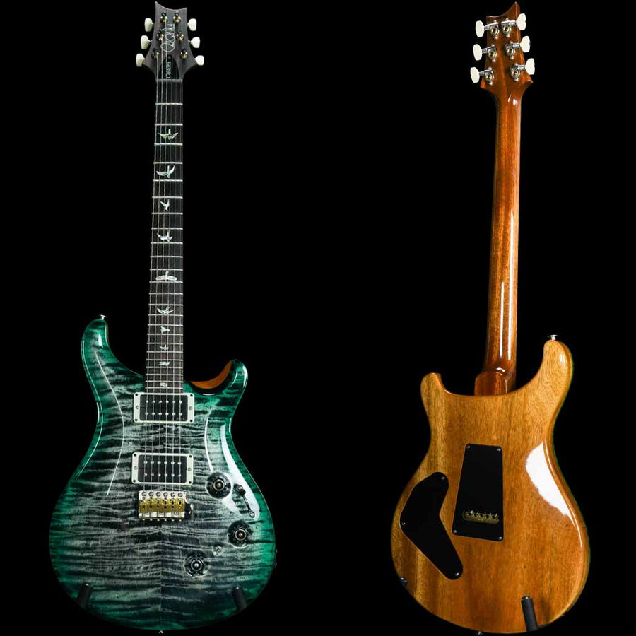 PRS Custom 24 Piezo Electric Guitar in Charcoal Abalone Edgeburst