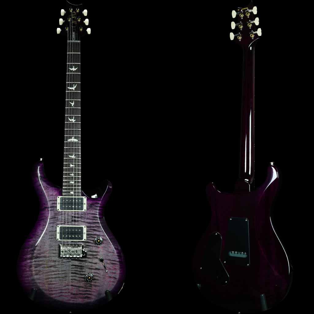 Paul Reed Smith S2 Custom 24 Electric Guitar in Faded Gray Black Purple Burst