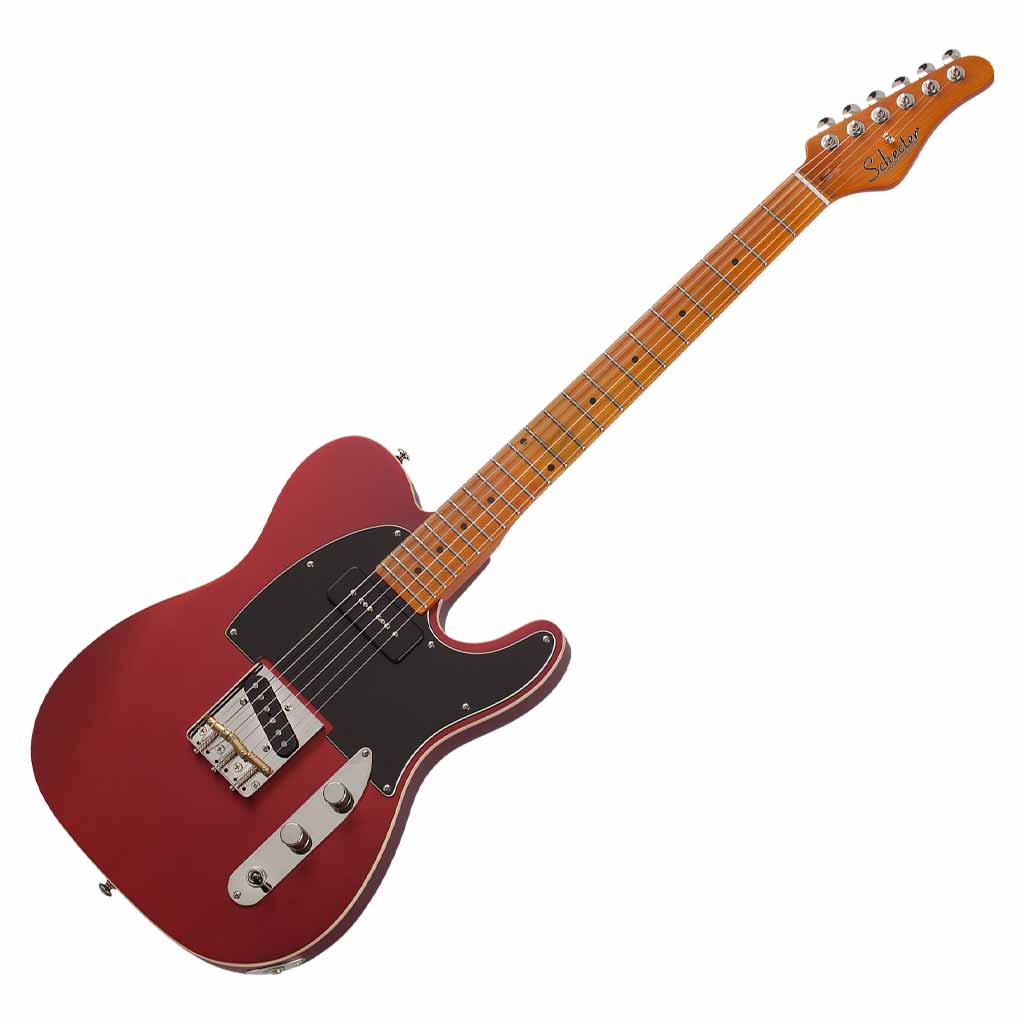 Schecter PT Special Series Telecaster-Style Electric Guitar in Satin Candy Apple Red