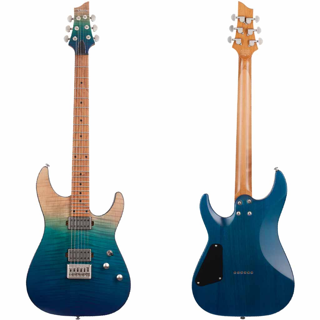 Schecter C-1 Standard Plus Electric Guitar in Blue Fade