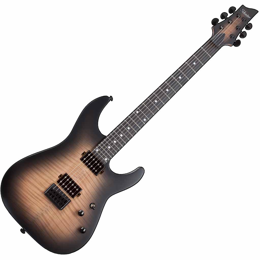 Schecter C-1 Standard Plus Electric Guitar in Ember Burst