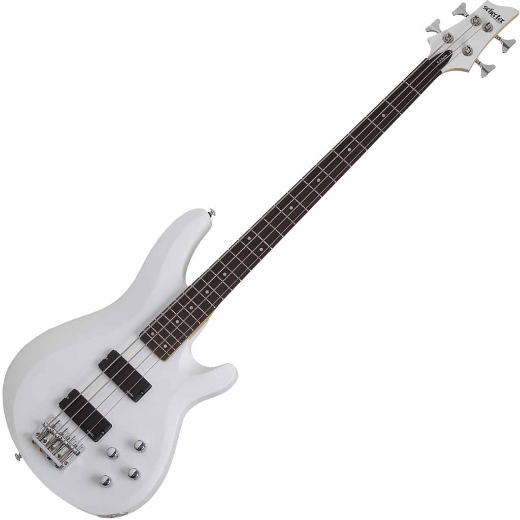 Schecter C-4 Deluxe 4 String Bass Guitar - Satin White Schecter