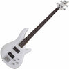 Schecter C-4 Deluxe 4 String Bass Guitar in Satin White