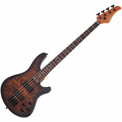 Schecter C-4 Standard 4-String Bass Guitar in Tobacco Burl