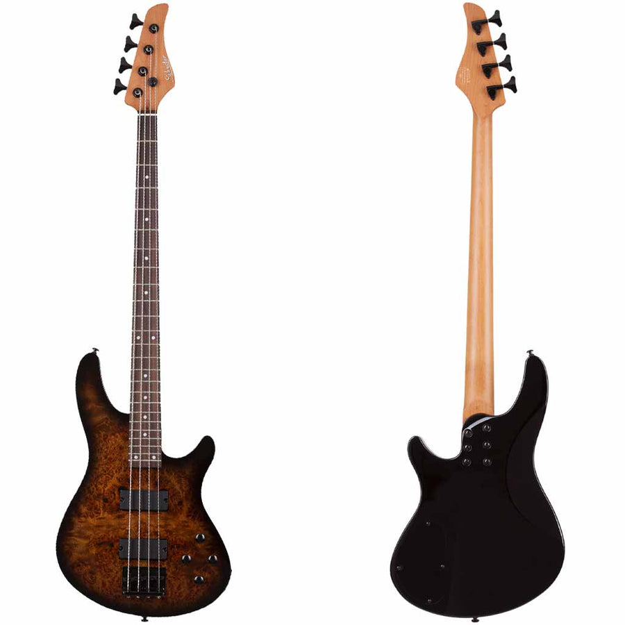 Schecter C-4 Standard 4-String Bass Guitar in Tobacco Burl