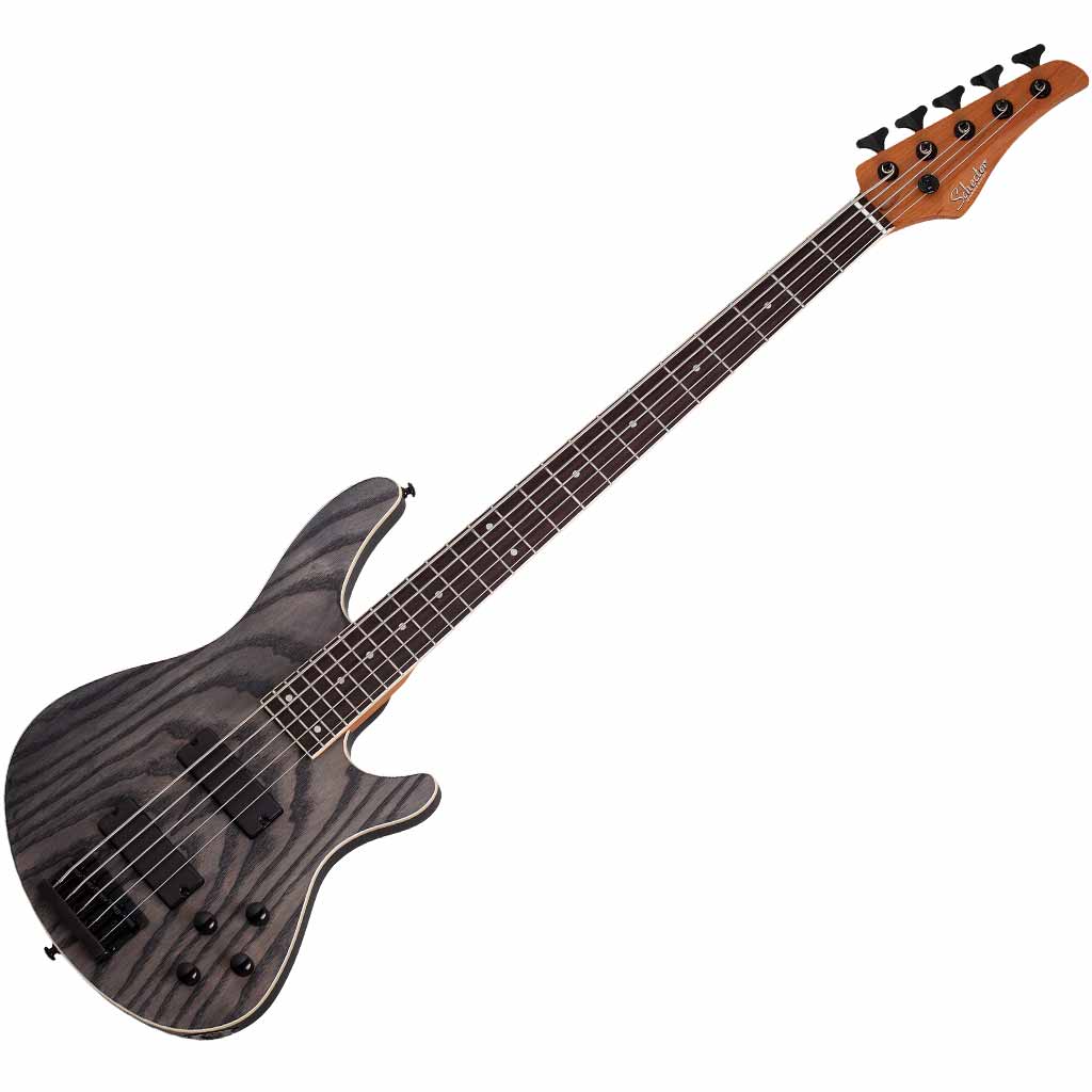 Schecter C-5 Standard 5-String Bass Guitar in Charcoal Satin