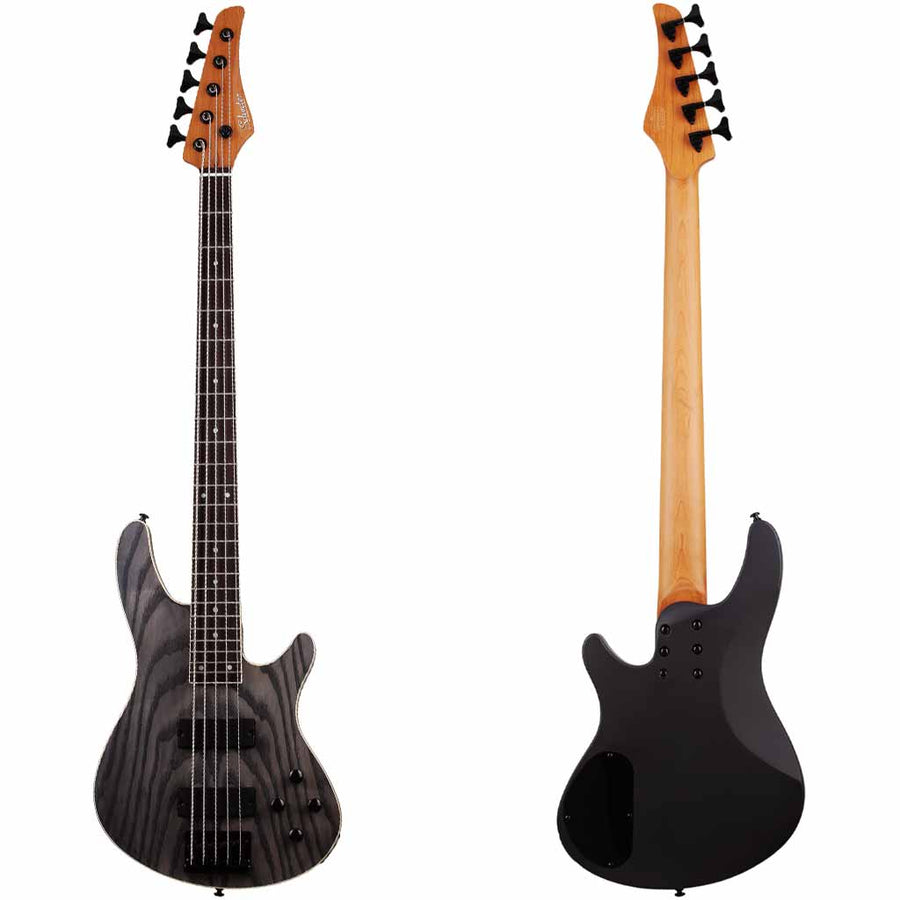 Schecter C-5 Standard 5-String Bass Guitar in Charcoal Satin