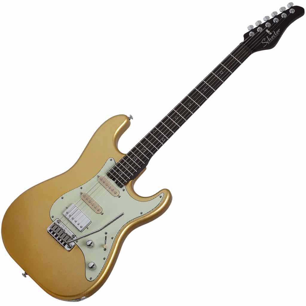 Schecter Nick Johnston Traditional HSS 10th Anniversary Electric Guitar in Atomic Saffron