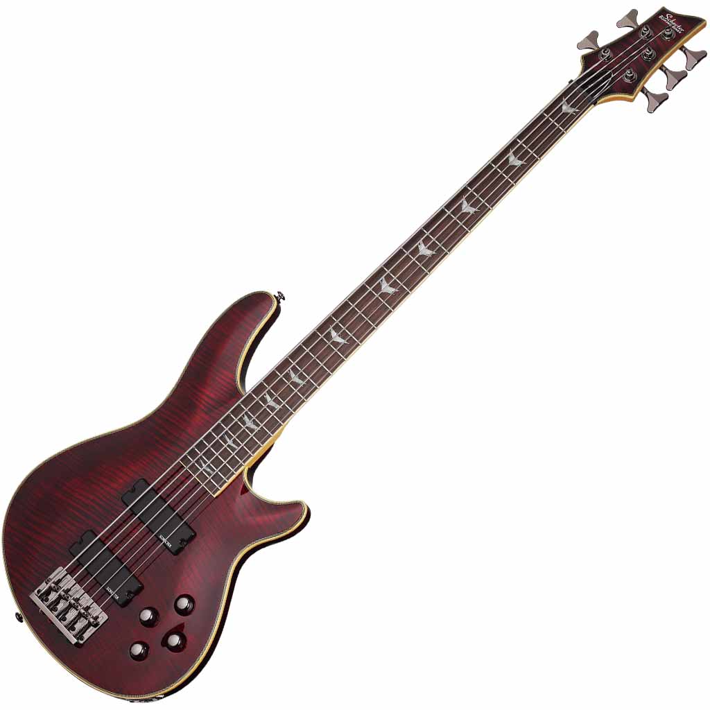 Schecter Omen Extreme-5 5 String Bass Guitar in Black Cherry