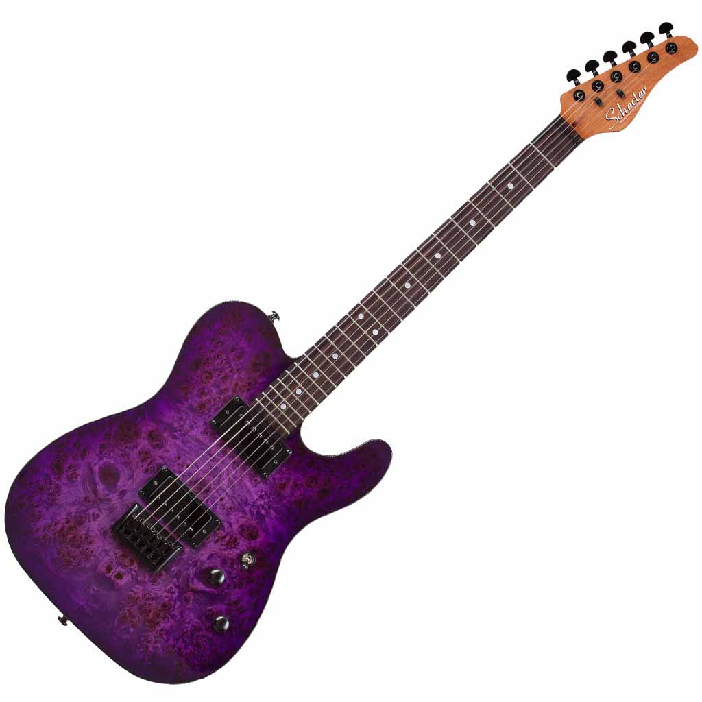 Schecter PT Standard Electric Guitar in Purple Burst Burl