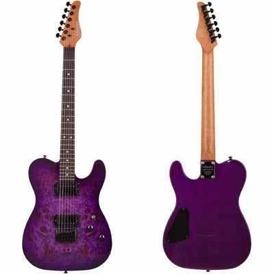 Schecter PT Standard Electric Guitar in Purple Burst Burl