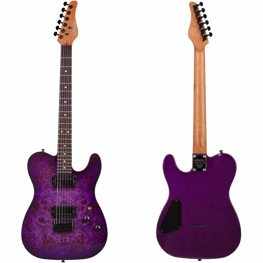 Schecter PT Standard Electric Guitar in Purple Burst Burl