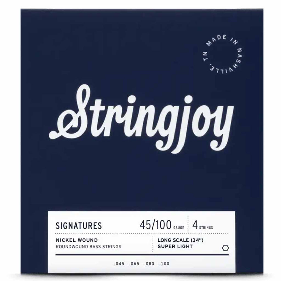 Stringjoy Signatures 45-100 Super Light 4-String Bass Guitar Strings