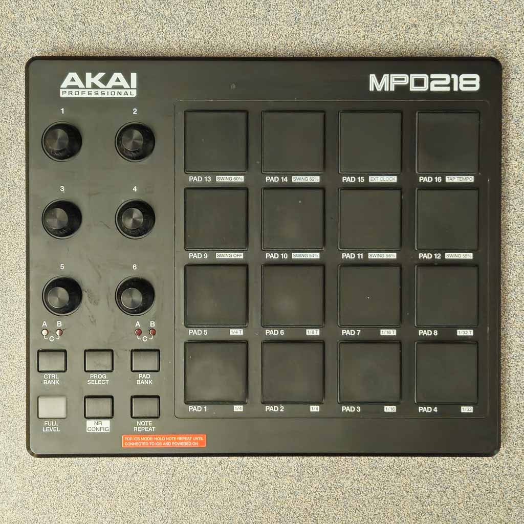 Used Akai MPD218 Midi Pad Controller Akai MIDI Controller
