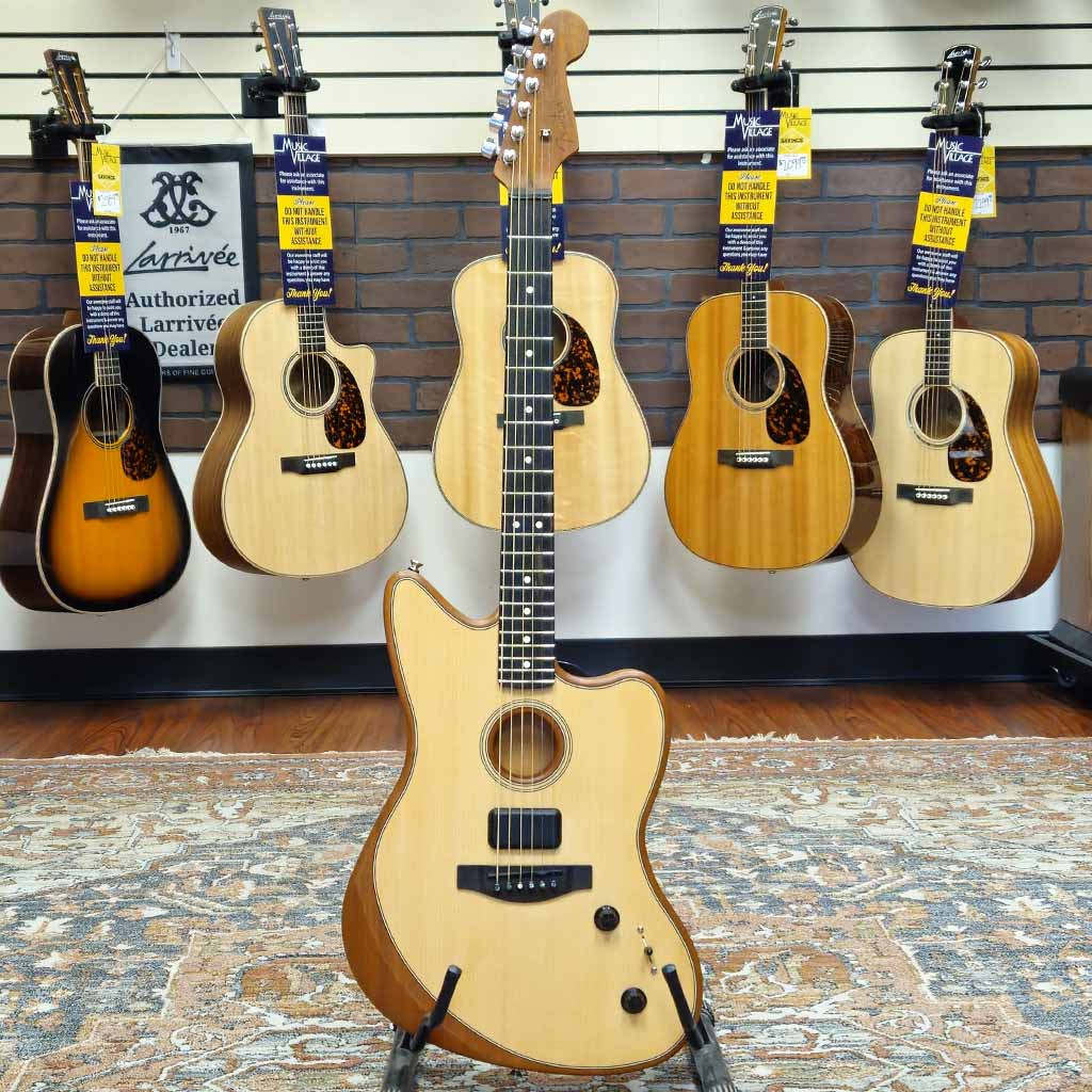 Used Fender American Acoustasonic Jazzmaster Acoustic Electric Guitar with Case