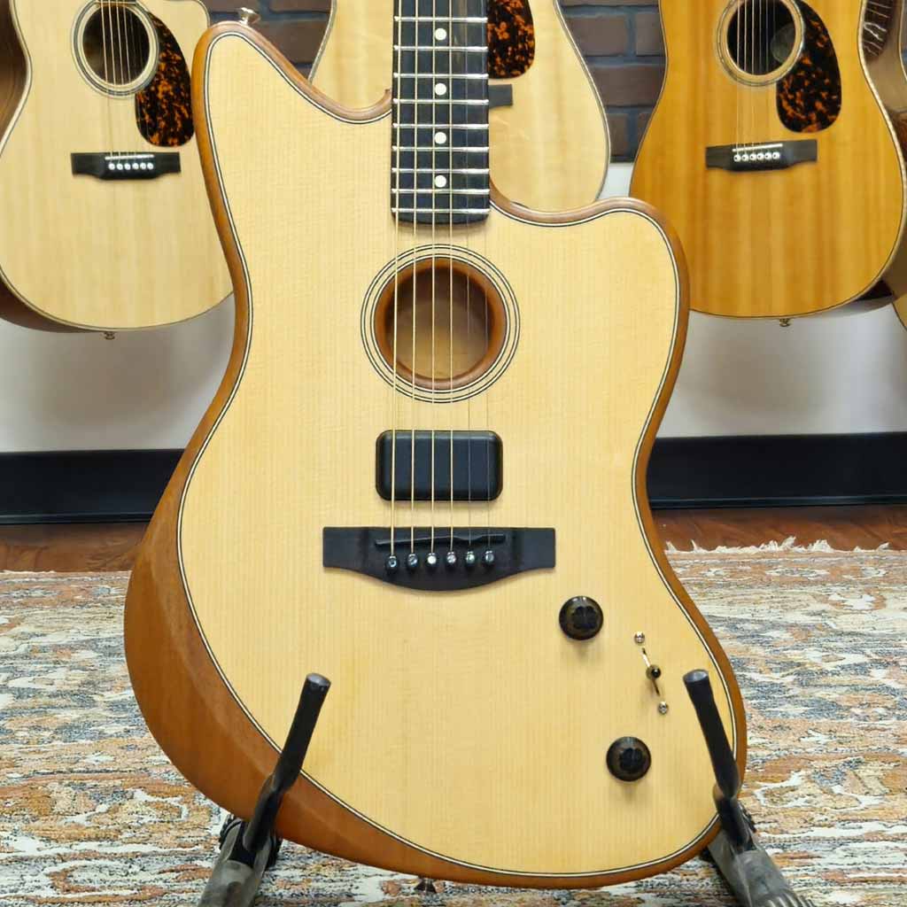 Used Fender American Acoustasonic Jazzmaster Acoustic Electric Guitar with Case