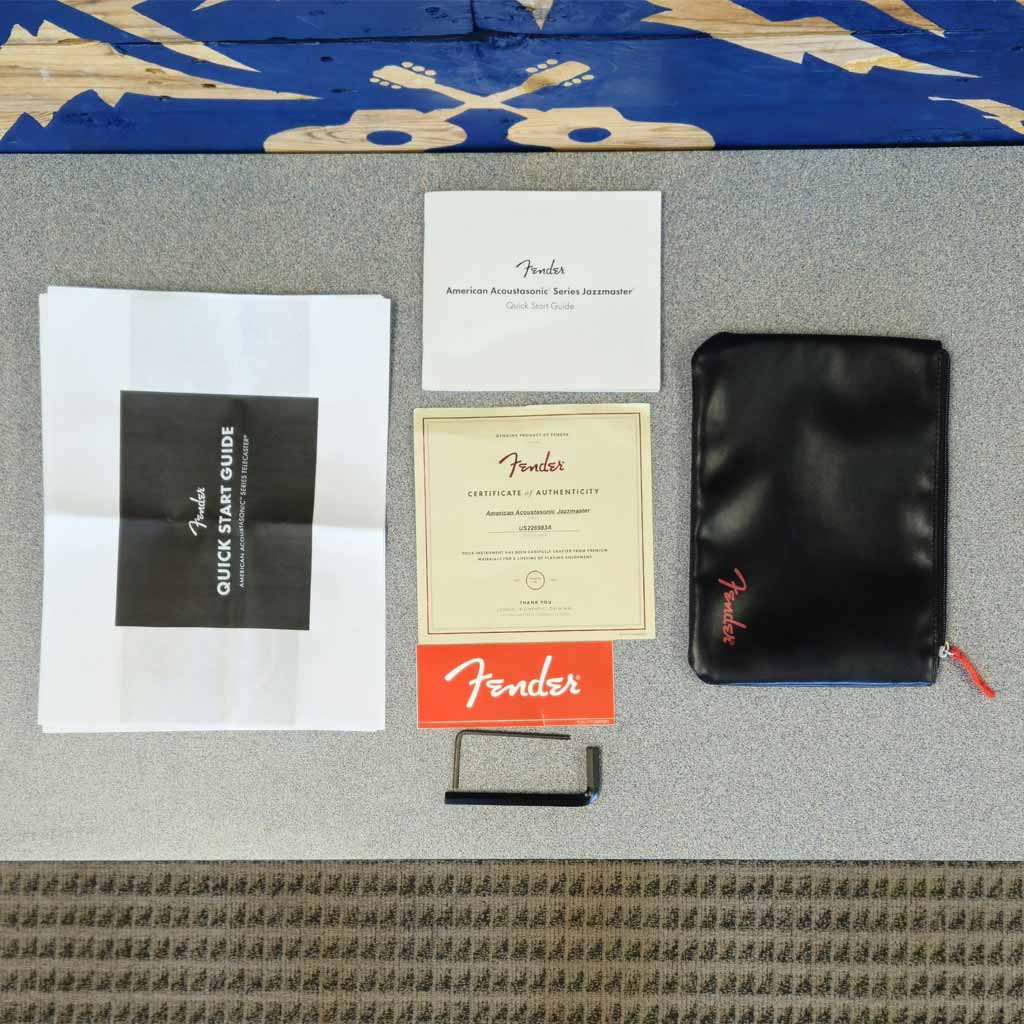 Used Fender American Acoustasonic Jazzmaster Acoustic Electric Guitar with Case