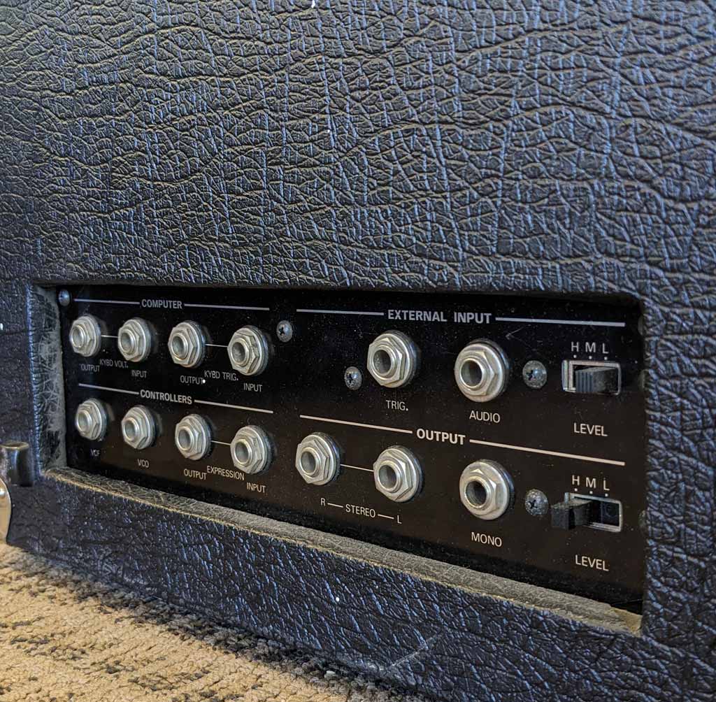 Used Roland SH-5 Vintage Monophonic Analog Synthesizer Input View
