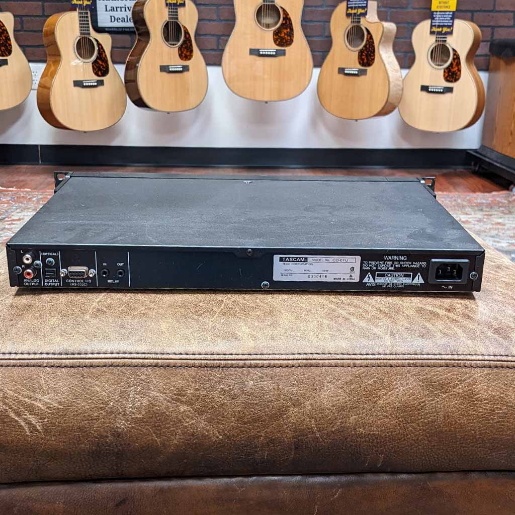 Used Tascam CD-01U Rackmount CD Player Rear Facing