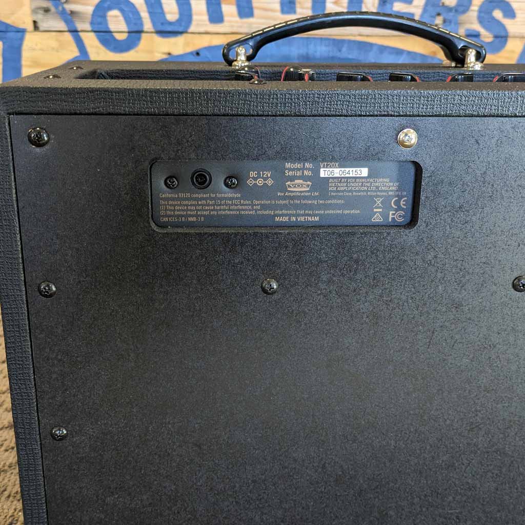 Used VOX VT20x 20 Watt Modeling Amp Back View
