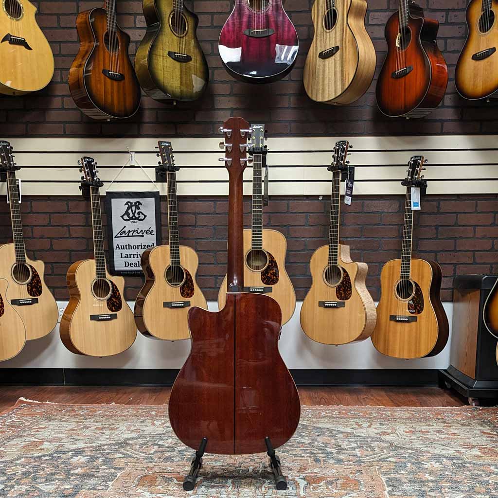 Used Yamaha A3MTBS Acoustic Electric Guitar Back Facing Full