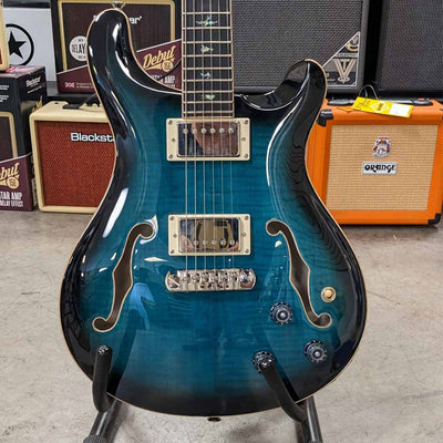 Used PRS SE Hollowbody II Piezo Electric Guitar -Peacock Blue-