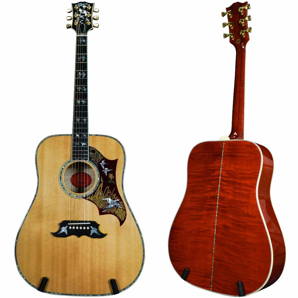 Used Gibson Custom Shop Doves In Flight Dreadnought Acoustic Guitar