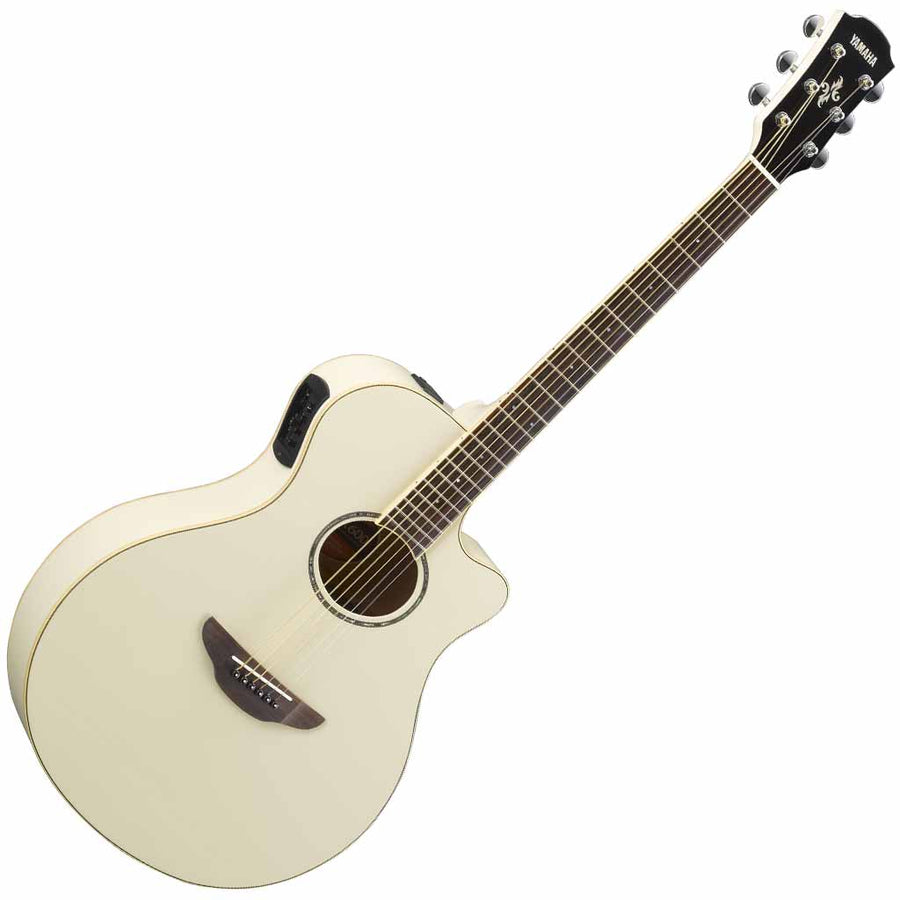 Yamaha APX600 Thinline Acoustic Guitar in Vintage White